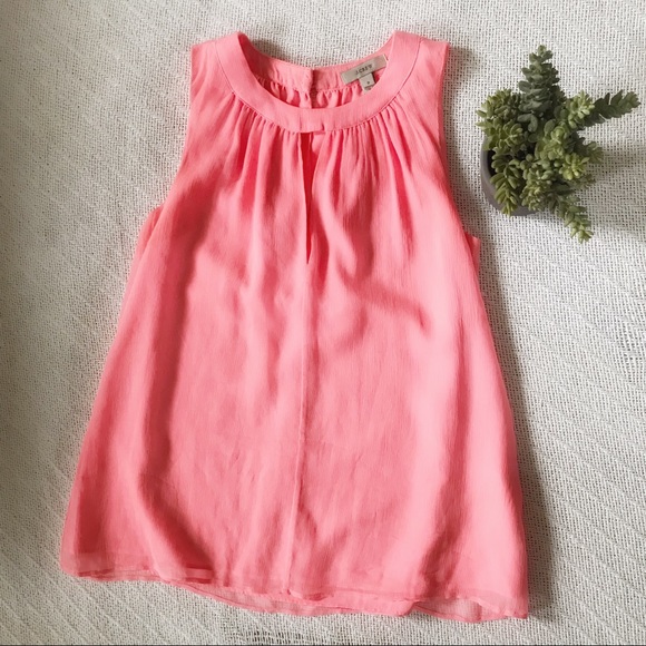J. Crew Tops - 100% Silk Bright J. Crew Keyhole Top